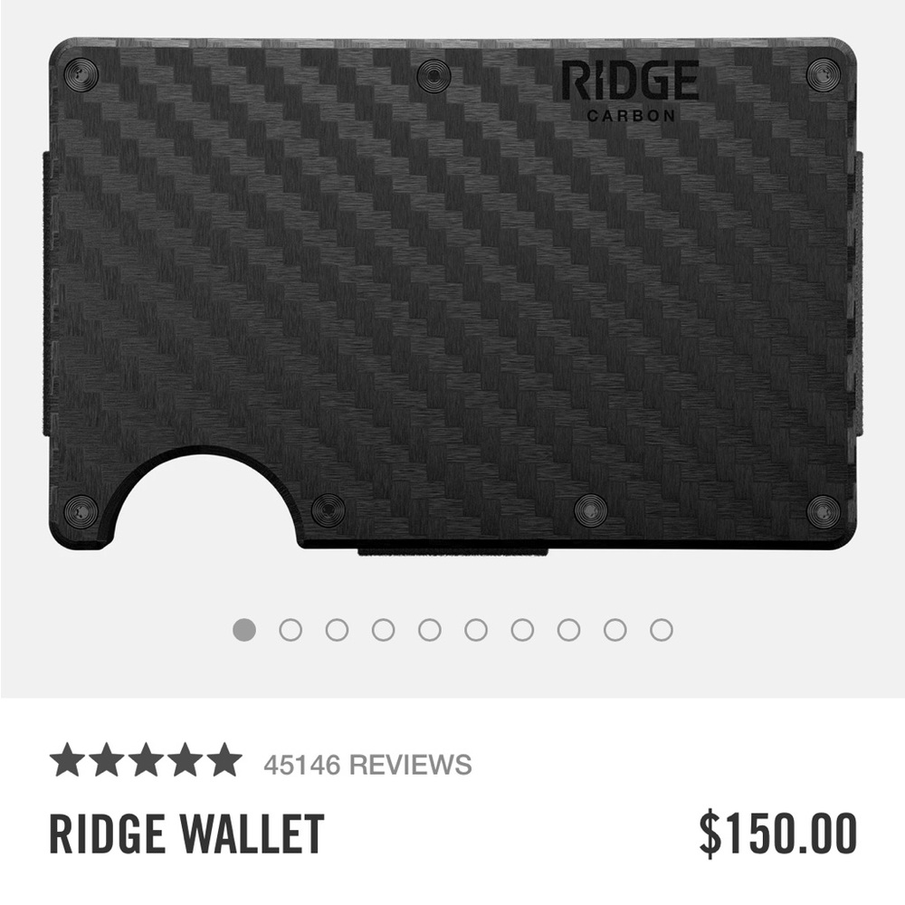 Carbon Fiber Ridge Wallet